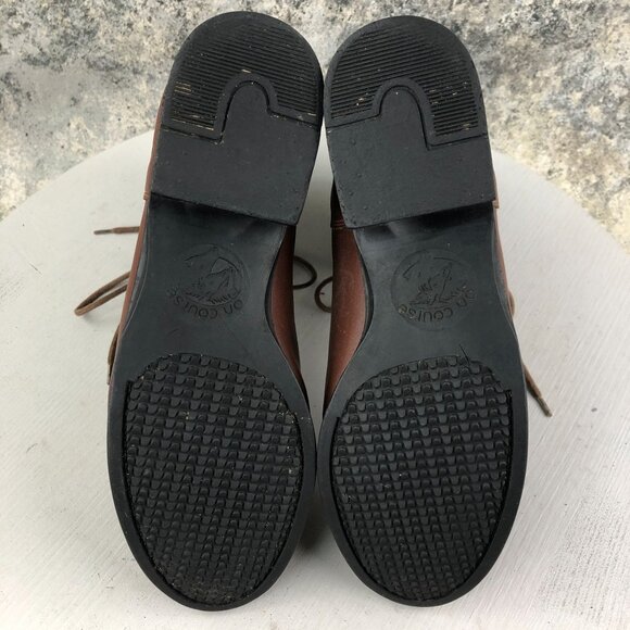 On Course Womens Size 6.5** Brown Leather Equestrian Lace-Up Paddock Ankle Boots - Picture 12 of 16